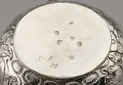Charles II (Carolean) Restoration Period Silver Porringer - Ralph Leeke